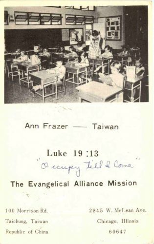 Taiwan - Ann Frazer - The Evangelical Alliance Mission