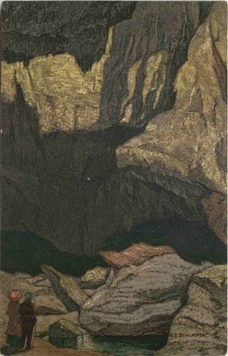 Beatushöhle - Künstler Ak E- Schlatter