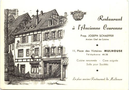 Mulhouse - Restaurant a l Ancienne Couronne