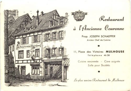 Mulhouse - Restaurant a l Ancienne Couronne