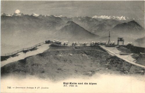 Rigi-Kulm und die Alpen