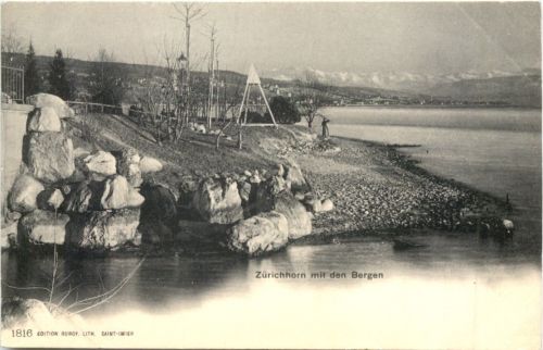Zürichhorn mit den Bergen
