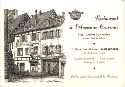 Mulhouse - Restaurant a l Ancienne Couronne