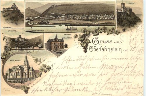 Gruss aus Oberlahnstein - Litho