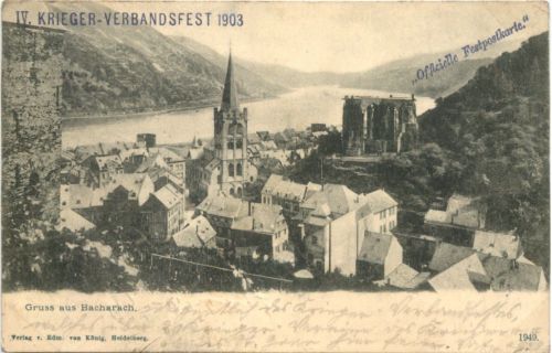 Gruss aus Bacharach - IV. Krieger Verbandsfest 1903