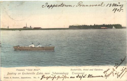 Boating on Rosherville Lake near Johannesburg
