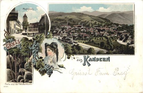Gruss aus Kandern - Litho
