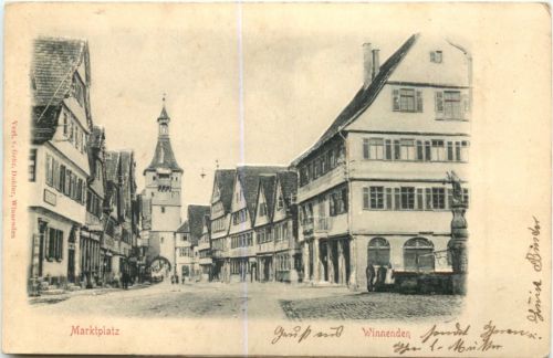 Winnenden - Marktplatz - Reliefkarte