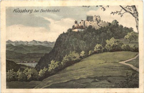 Küssaburg bei Bechtersbohl - Künstler Ak Pernat