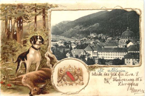 St. Blasien - Litho - Prägekarte