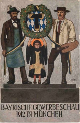 München - Bayrische Gewerbeschau 1912 - Privatganzsache