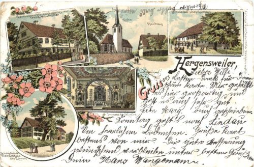 Gruss aus Hergensweiler - Litho