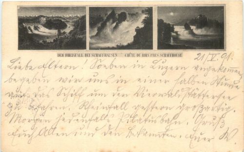 Schaffhausen - Der Rheinfall - Vorläufer 1891