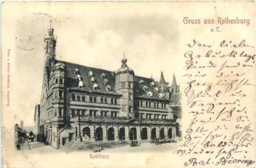 Gruss aus Rothenburg - Rathhaus - Reliefkarte