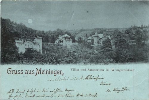 Gruss aus Meiningen - Villen - Litho