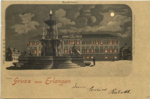Gruss aus Erlangen - Litho
