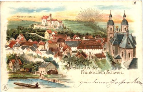 Gruss aus Gössweinstein - Litho
