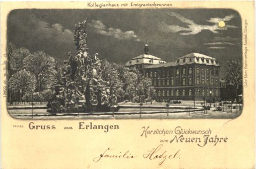 Gruss aus Erlangen - Litho