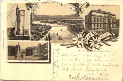 Gruss aus Linz - Litho