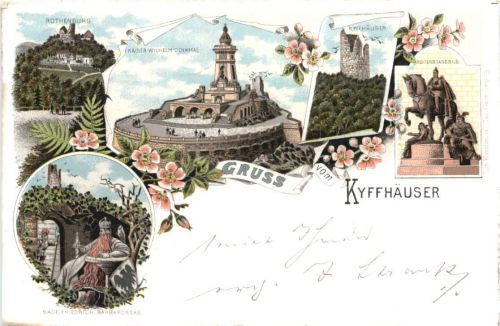 Gruss vom Kyffhäuser - Litho