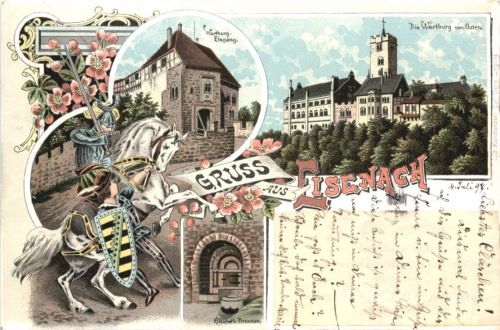 Gruss aus Eisenach - Litho