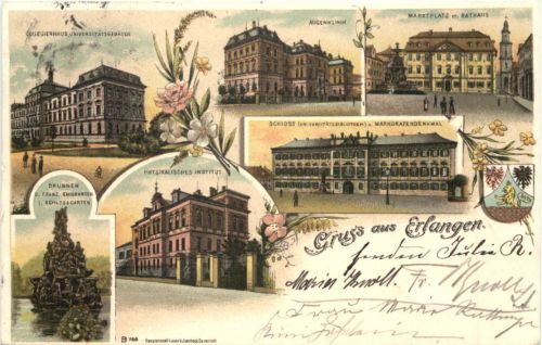 Gruss aus Erlangen - Litho