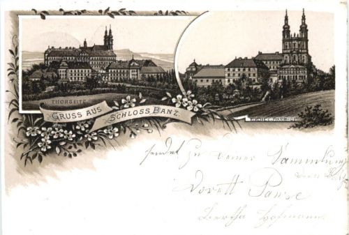 Gruss aus Schloss Banz - Litho