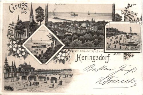 Gruss aus Heringsdorf - Litho