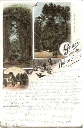 Gruss von der Hohen Sonne - Litho - Eisenach