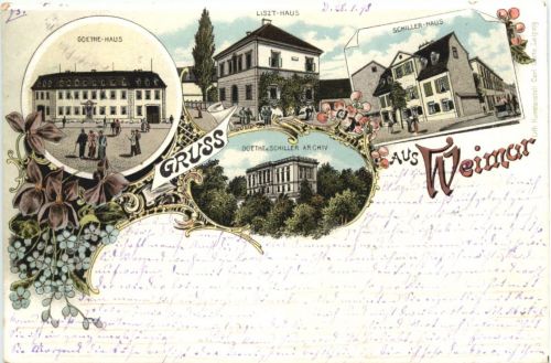 Gruss aus Weimar - Litho