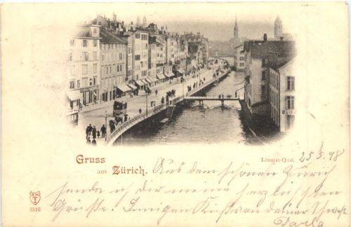 Gruss aus Zürich - Limmat Quai