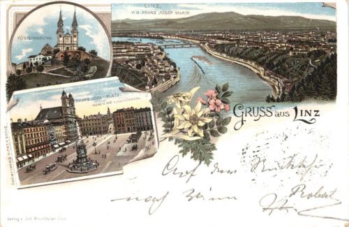 Gruss aus Linz - Litho