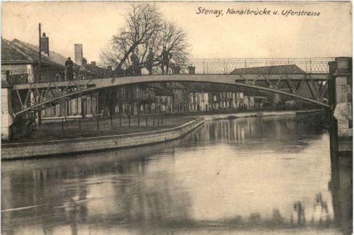Stenay - Kanalbrücke und Uferstrasse - Feldpost