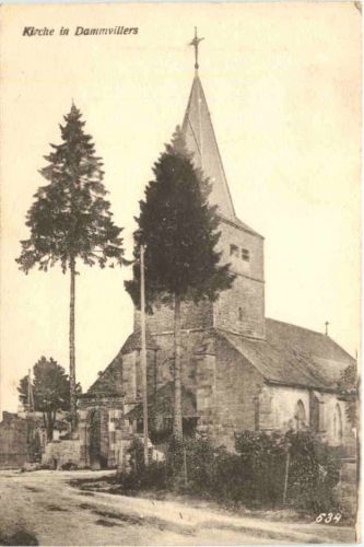 Kirche in Dammvillers - Feldpost