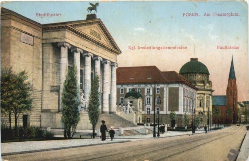 Posen - Am Theaterplatz - Feldpost