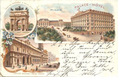 Milano - Palace Hotel - Litho