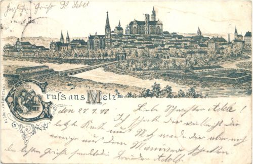 Gruss aus Metz - Litho