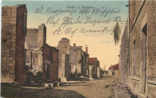 Strasse in Auberive - Feldpost