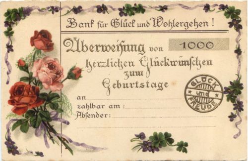 Überweisung Geburtstag