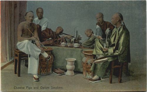 Chinese Pipe and Opium Smokers - China