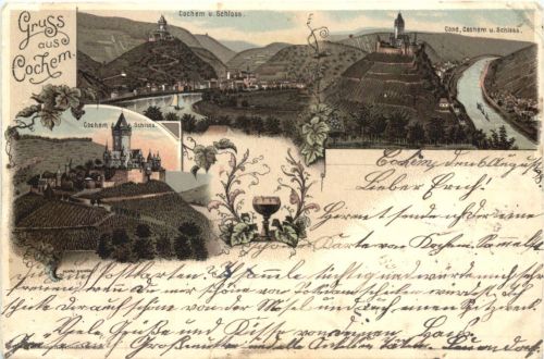 Gruss aus Cochem - Litho