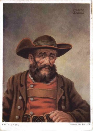Künstler Ak Fritz Gässl - Tiroler Bauer