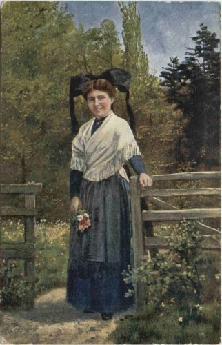 Markgräflerin - Künstlerkarte H. Hoffmann