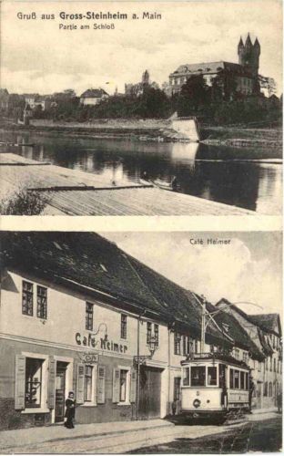 Gruss aus Gross-Steinheim am Main - Strassenbahn - Hanau
