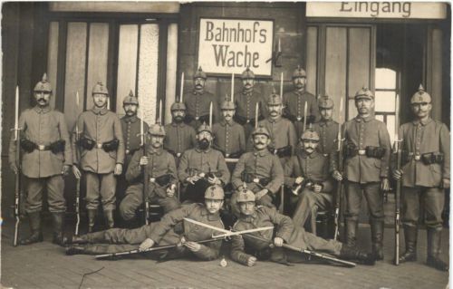 Bahnhofswache Oberwesel - II. Landst.-Komp. 1914