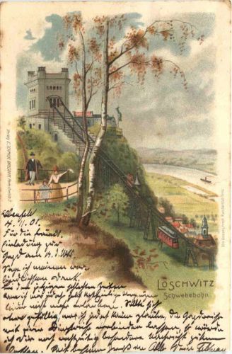 Loschwitz - Schwebebahn - Litho