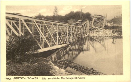 Brest-Litowsk - Die zerstörte Muchawjetzbrücke