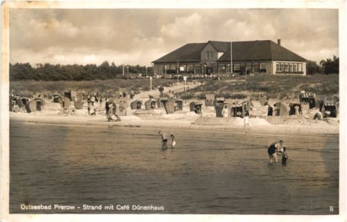 Ostseebad Prerow - Strand mit Cafe Dünenhaus