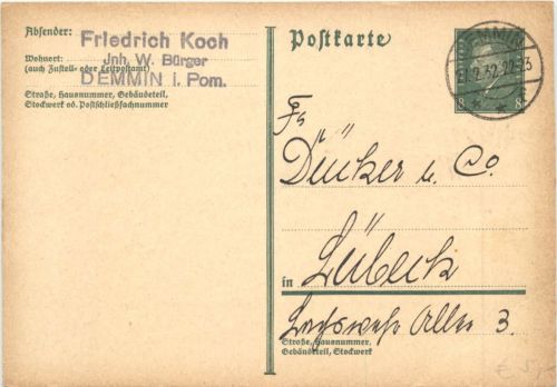 Ganzache gelaufen in Demmin in Pommern