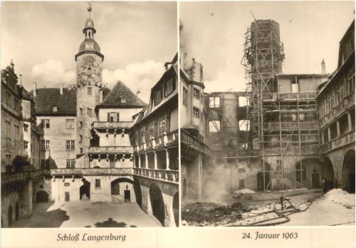 Schloss Langenburg Brand 1963